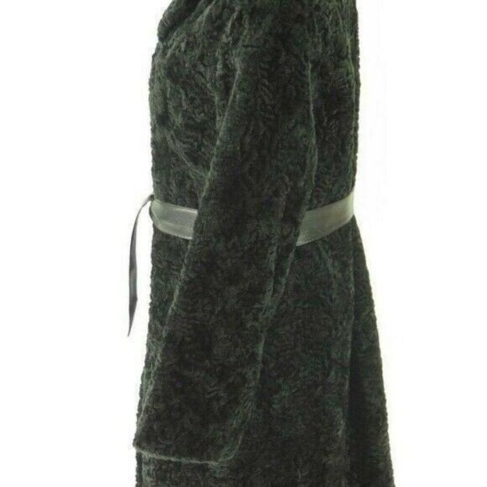 Vintage Real Curly Shearling Fur Coat Ov - Picture 8 of 8